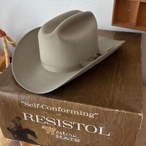 Vintage with Box Resistol XXX Beaver Cowboy Western Wool Felt Hat